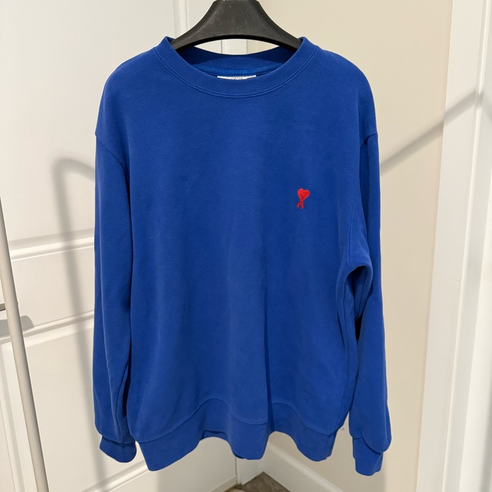 Ami Blue Crewneck Sweater